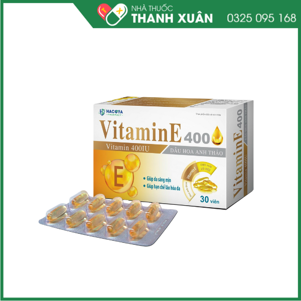 Vitamin E400 - Hạn chế lão hoá, hỗ trợ làm đẹp da